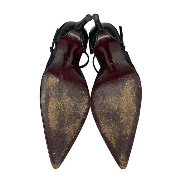 Gucci Microguccissima Black Nylon Heels D'Orsay Interlocking GG Logo Pumps US 7 - Picture 8 of 10